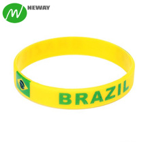 Cheap Brazil Country Flag Silicone Wristband